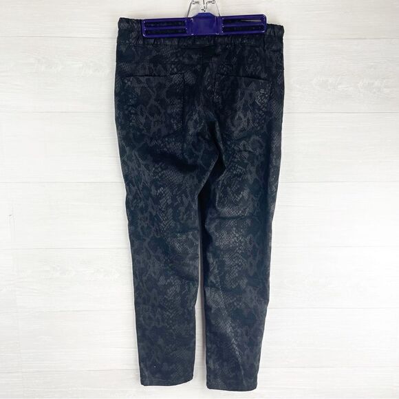 Bevy Flog Shely Black Python High Rise Drawstring Pants - Picture 5 of 8